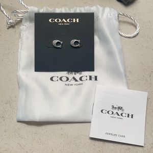 COACH stud earrings